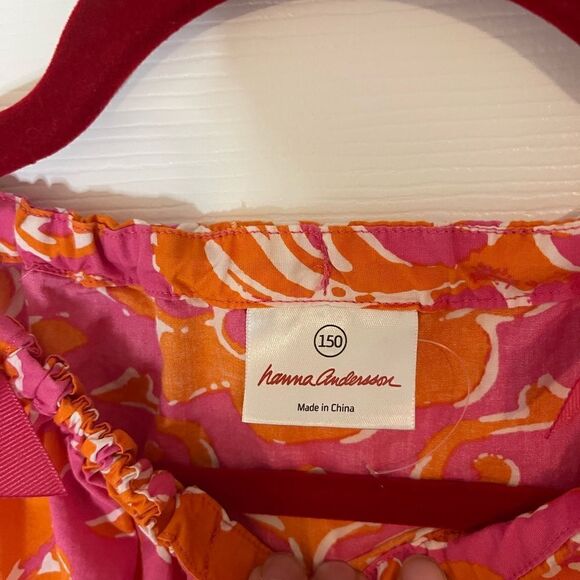 Hannah Anderson pink and orange tie dress size 150 - Picture 4 of 6